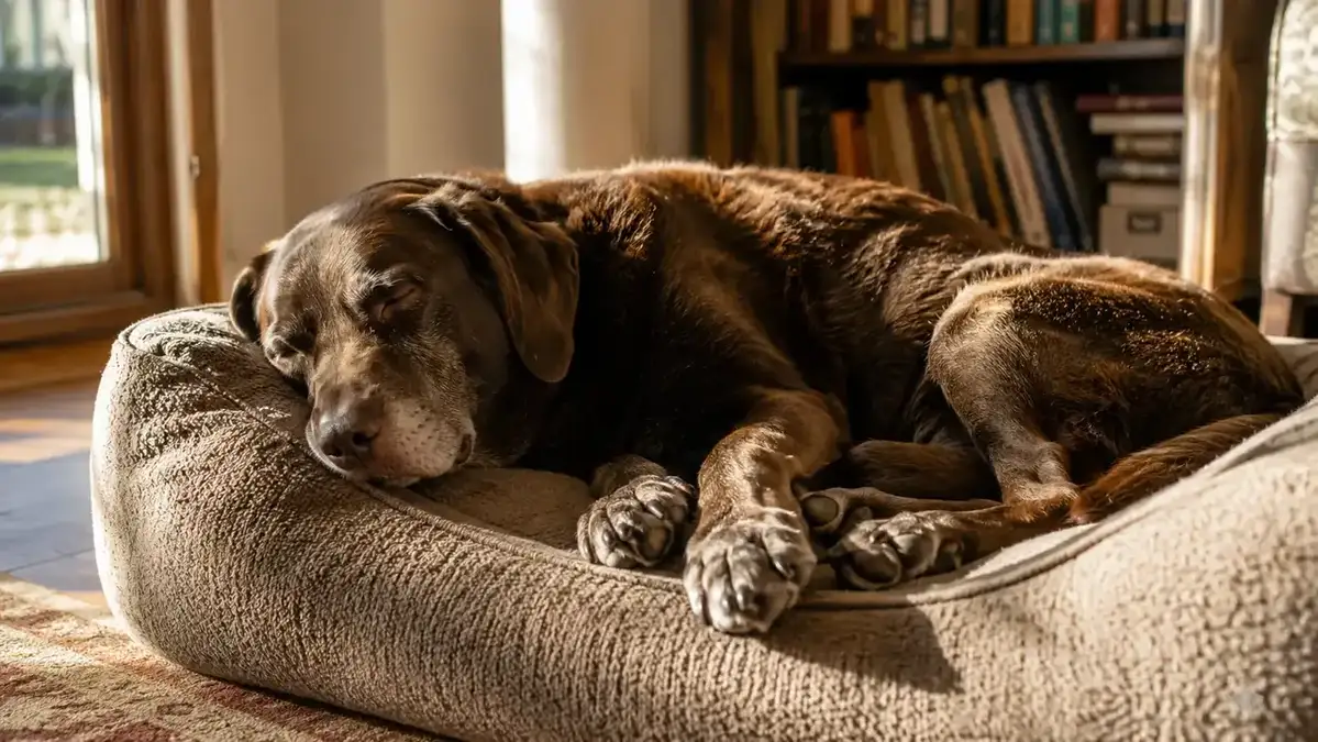 My 11-Year-Old Dog Cried Getting Up Every Morning. One Bed Change Fixed That.